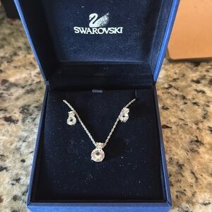 Swarovski earrings and necklace